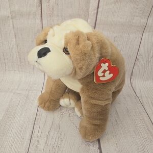 Ty Plush Dog Toy - Brown and White